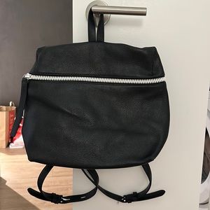 Kara leather black backpack